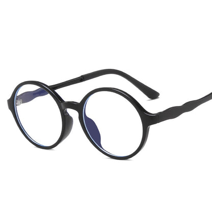 New Kids' Round Frame Anti-blue Flat Mirror Tr90 Colorful Kids' Glasses for Students