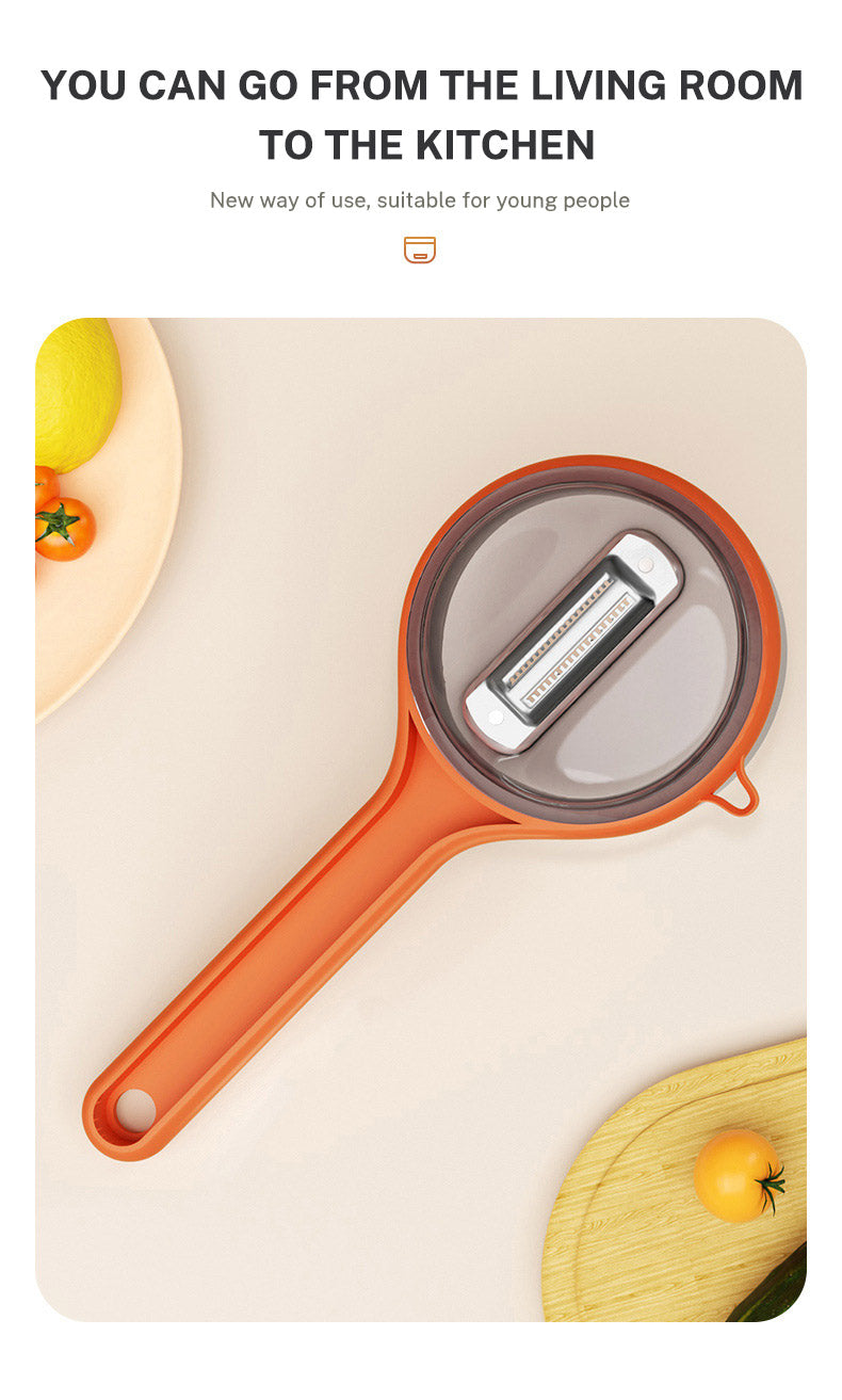 Kitchen Multi-Functional Peeler With Bucket Storage Scratcher Fruit Peeling Knife Storage Peeler Kitchen Gadgets