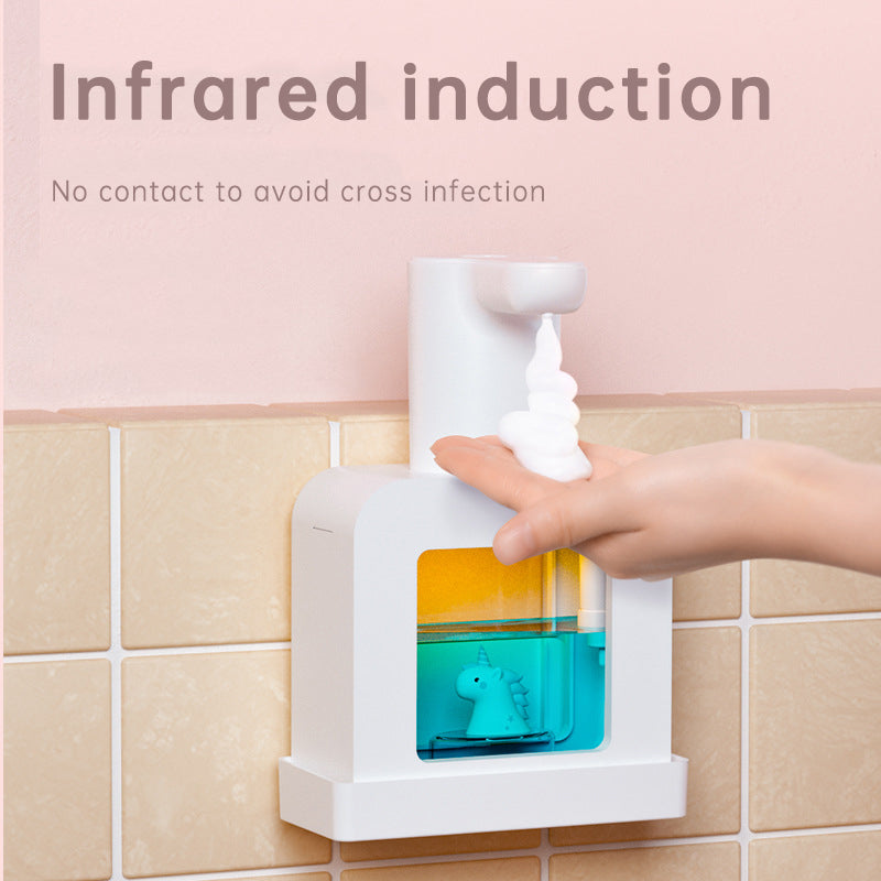 Cute Cat Rechargeable Touchless Automatic Soap Dispenser 400ml Kids foam Soap Dispenser with Night Light
