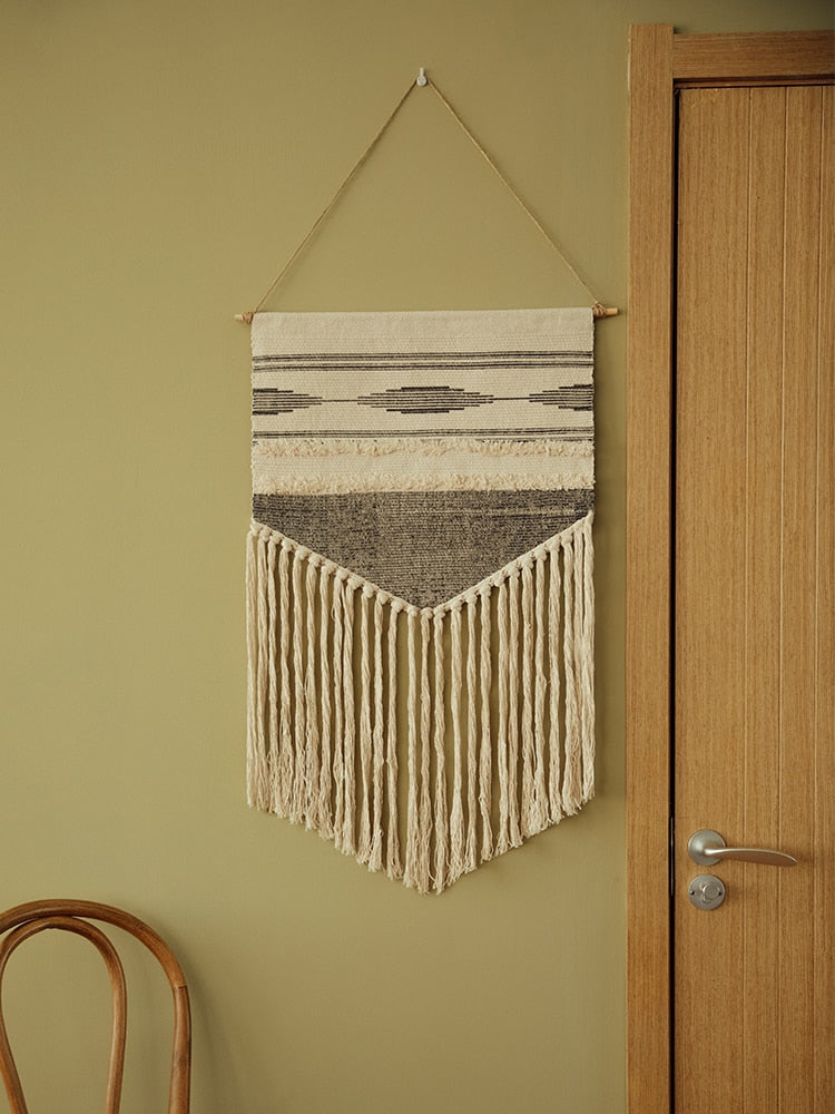 Boho Hanging Tapestry Vintage Fabric Macrame Decoration Watt-hour Meter Box Cover Hotel Hanging Blanket Home Office Wall Decor