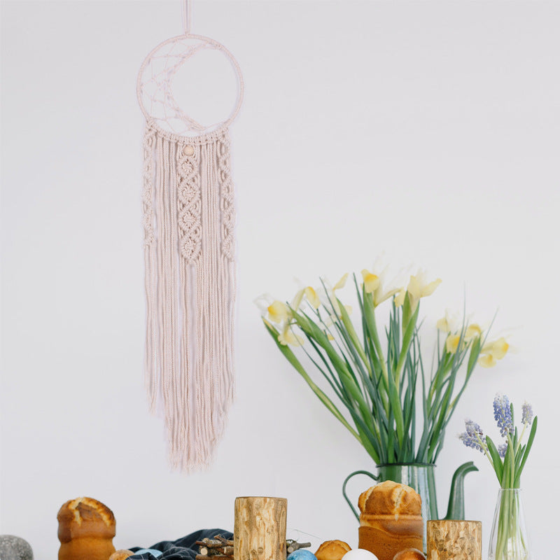 Boho Tapestry Home Decor Wall Hanging Hand Woven Cotton Thread Dream Catcher Ornament