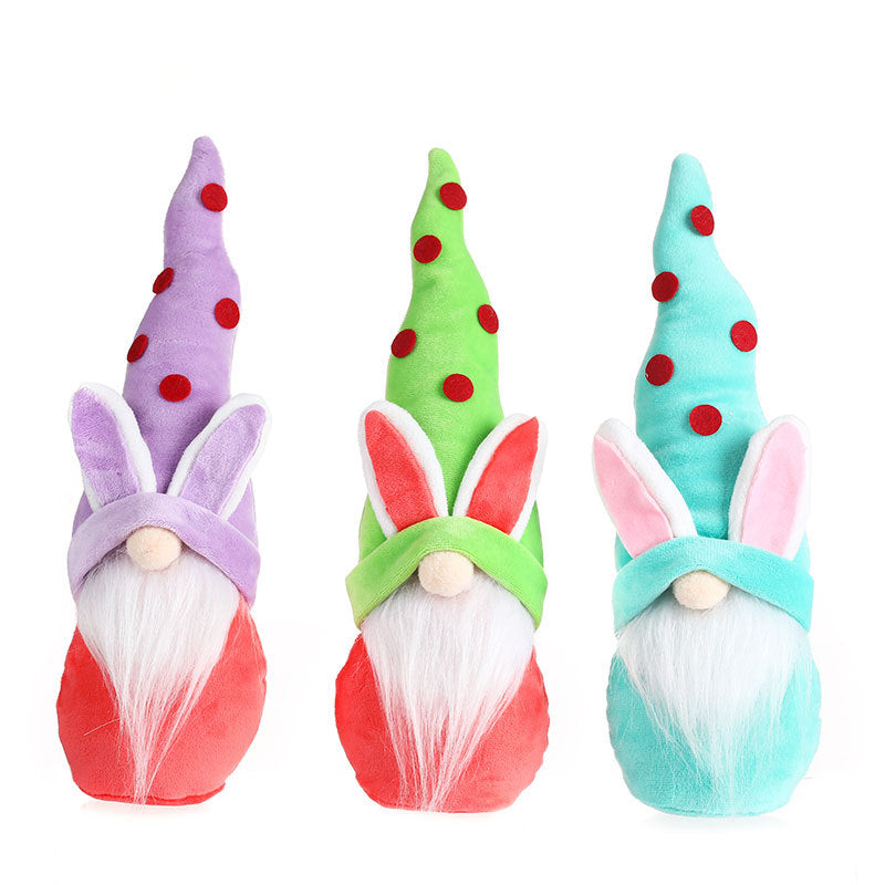 Home Decor Easter Ornaments Pointed Hat Cute Rabbit Faceless Doll Gnome Doll Ornament