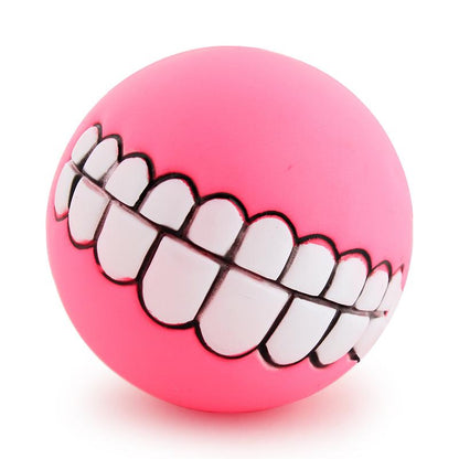 Funny Pets Dog Puppy Cat Ball Teeth Toy PVC Chew Sound Dogs Play Fetching Squeak Toys