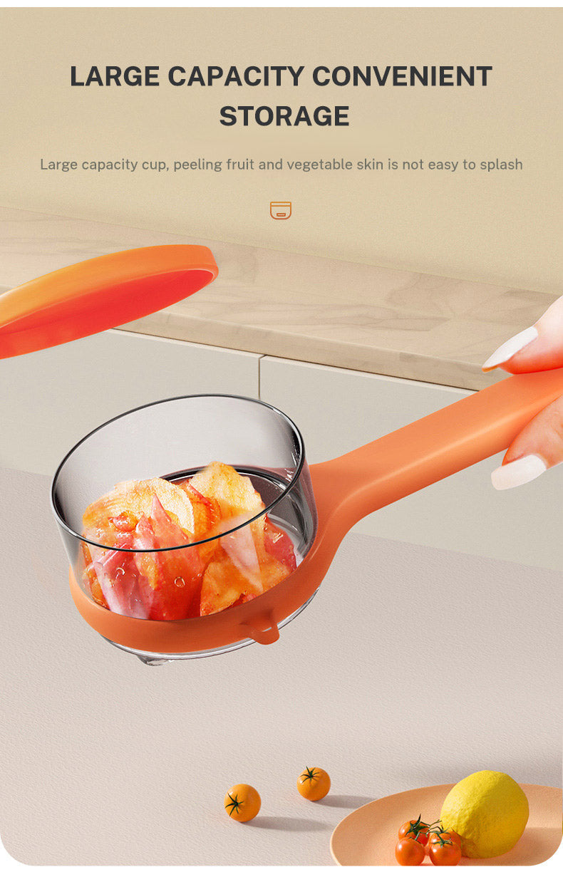 Kitchen Multi-Functional Peeler With Bucket Storage Scratcher Fruit Peeling Knife Storage Peeler Kitchen Gadgets