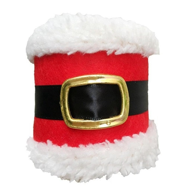 4PCS Santa Claus Napkin Ring Xmas Towel Holder Circles Christmas Dinner Party Table Decor Christmas Home Decor
