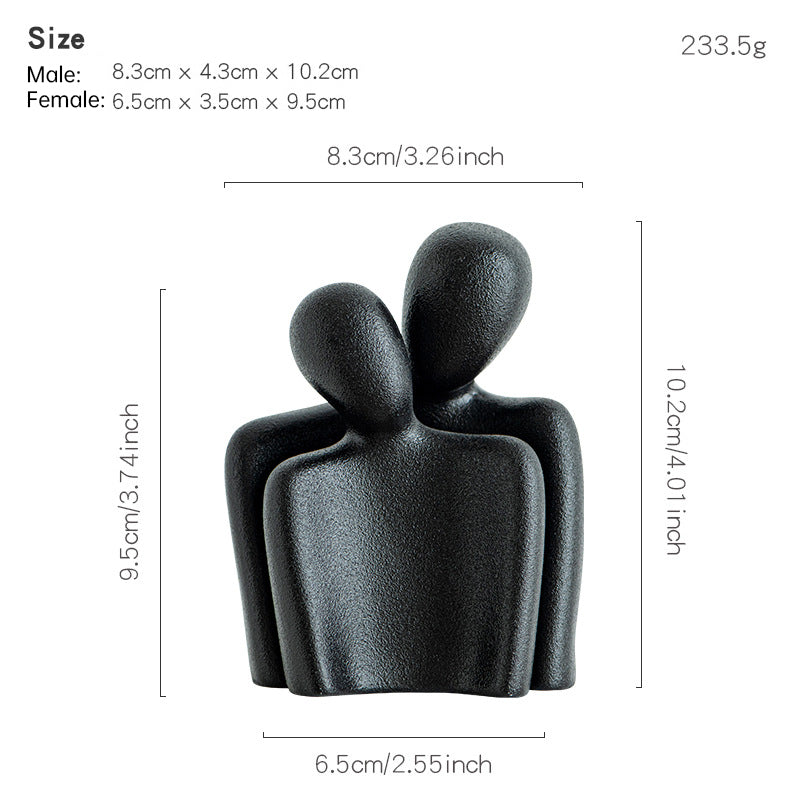 Creative couple figure decoration Newlywed home decoration Lover sculpture decoration figure desktop living room bookshelf decor