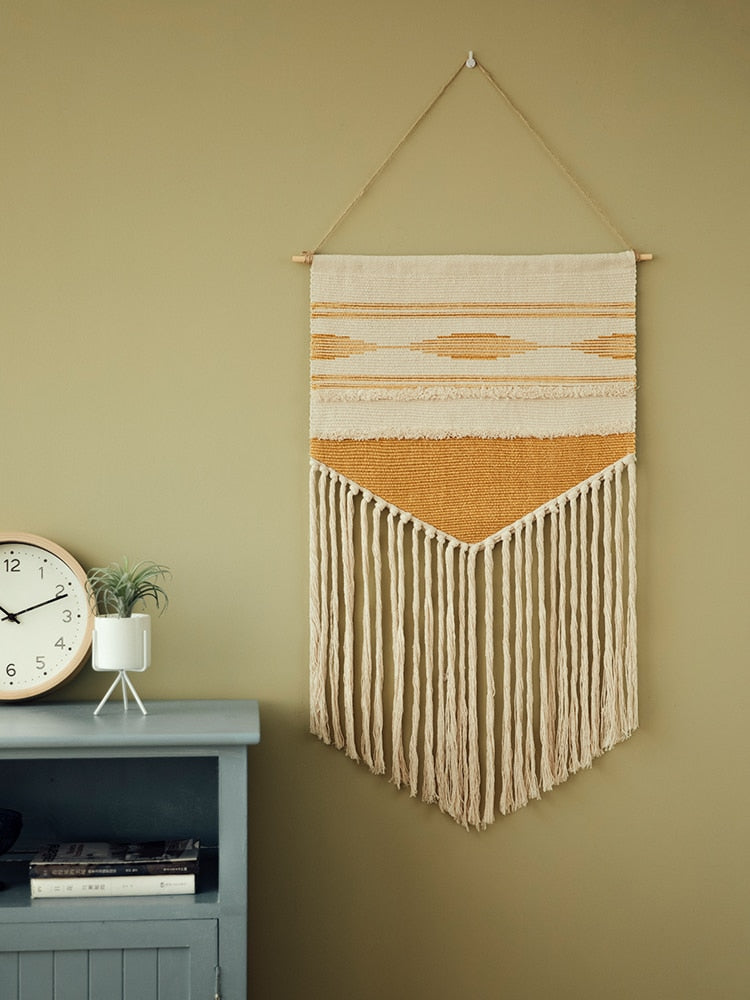 Boho Hanging Tapestry Vintage Fabric Macrame Decoration Watt-hour Meter Box Cover Hotel Hanging Blanket Home Office Wall Decor