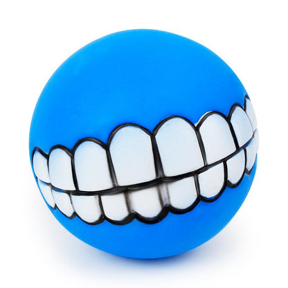 Funny Pets Dog Puppy Cat Ball Teeth Toy PVC Chew Sound Dogs Play Fetching Squeak Toys