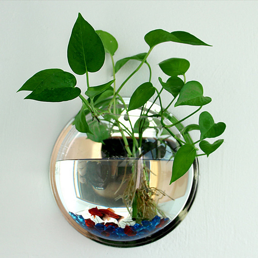 Pot Plant Wall Mounted Newest Hanging Decor Bubble Bowl Flowers Fish Tank Home Decor Aquarium Home Decoration Accessories