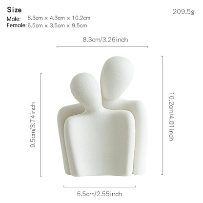 Creative couple figure decoration Newlywed home decoration Lover sculpture decoration figure desktop living room bookshelf decor