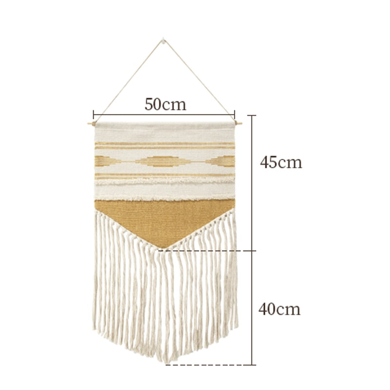Boho Hanging Tapestry Vintage Fabric Macrame Decoration Watt-hour Meter Box Cover Hotel Hanging Blanket Home Office Wall Decor
