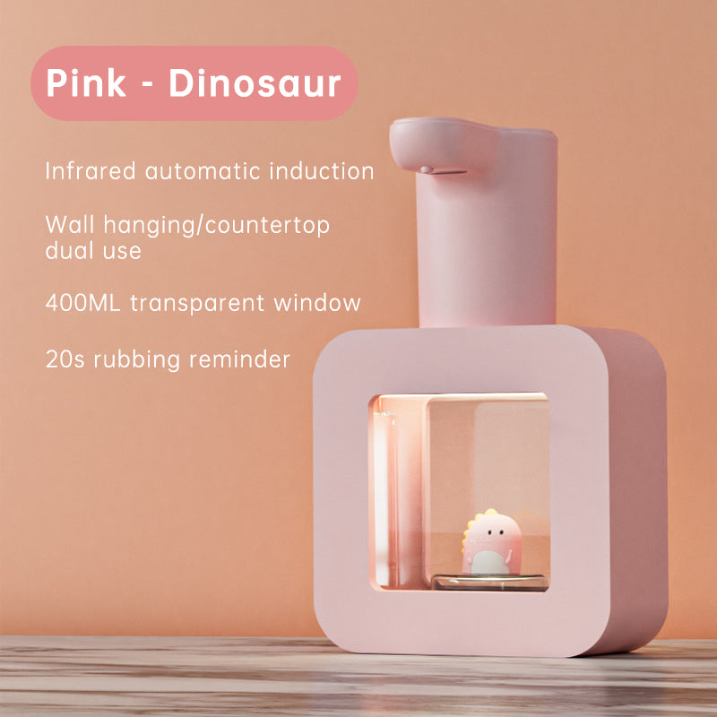 Cute Cat Rechargeable Touchless Automatic Soap Dispenser 400ml Kids foam Soap Dispenser with Night Light