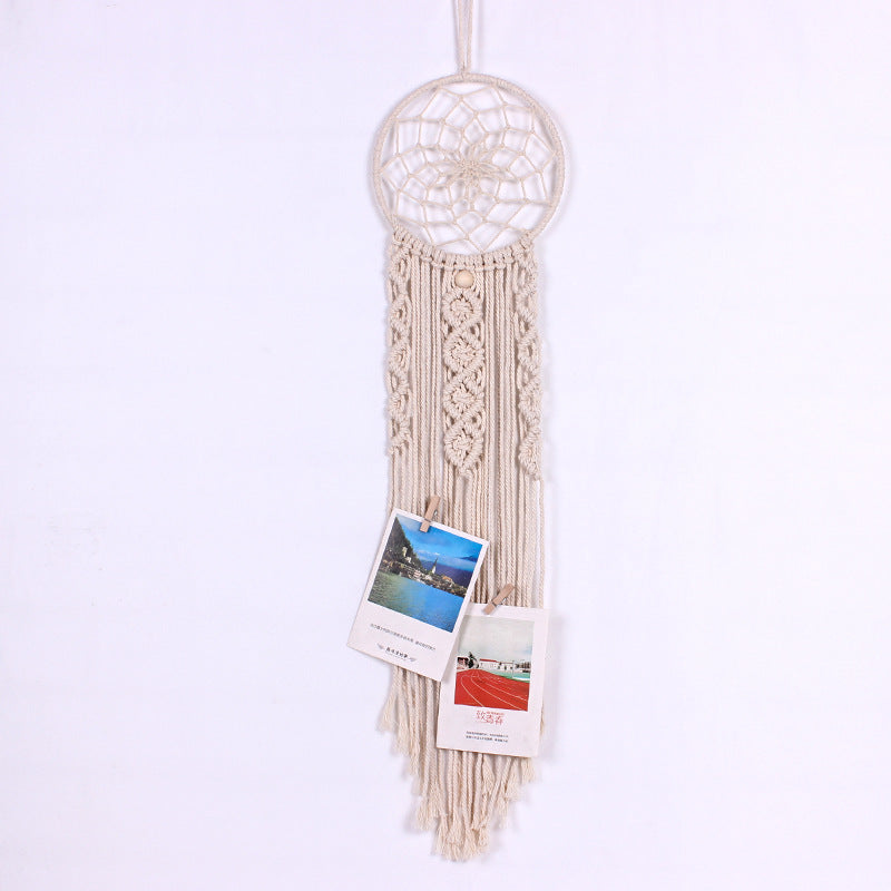 Boho Tapestry Home Decor Wall Hanging Hand Woven Cotton Thread Dream Catcher Ornament