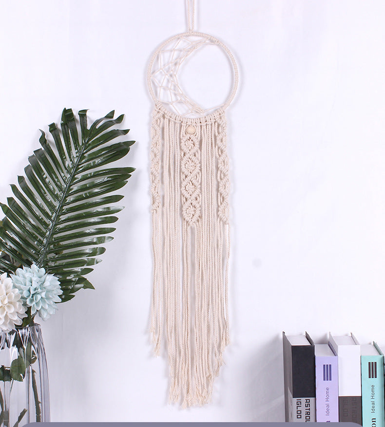 Boho Tapestry Home Decor Wall Hanging Hand Woven Cotton Thread Dream Catcher Ornament
