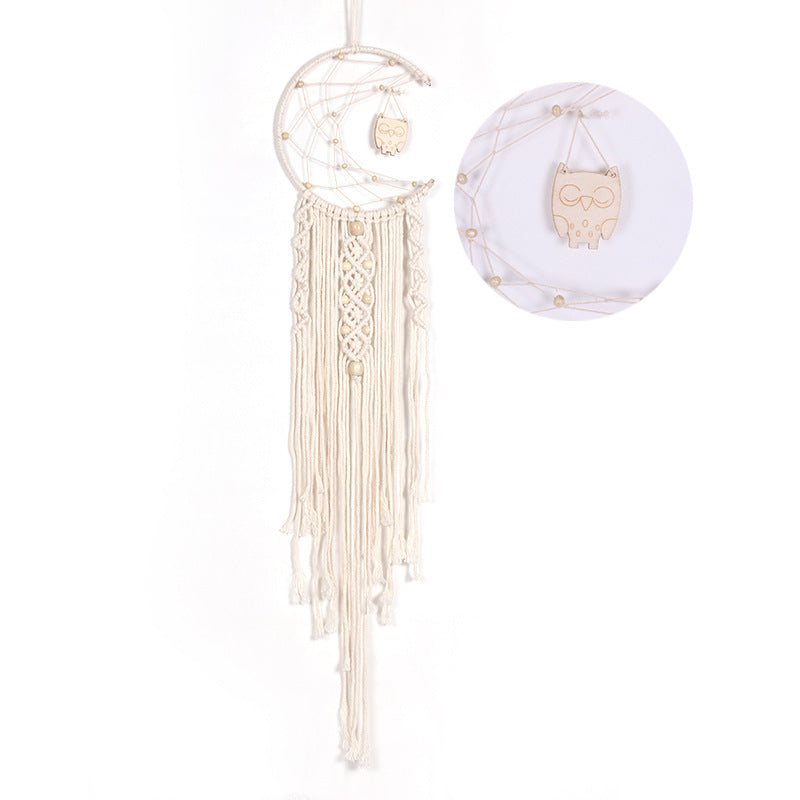 Boho Tapestry Home Decor Wall Hanging Hand Woven Cotton Thread Dream Catcher Ornament