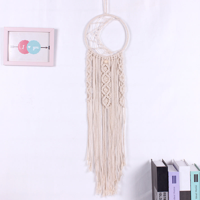 Boho Tapestry Home Decor Wall Hanging Hand Woven Cotton Thread Dream Catcher Ornament