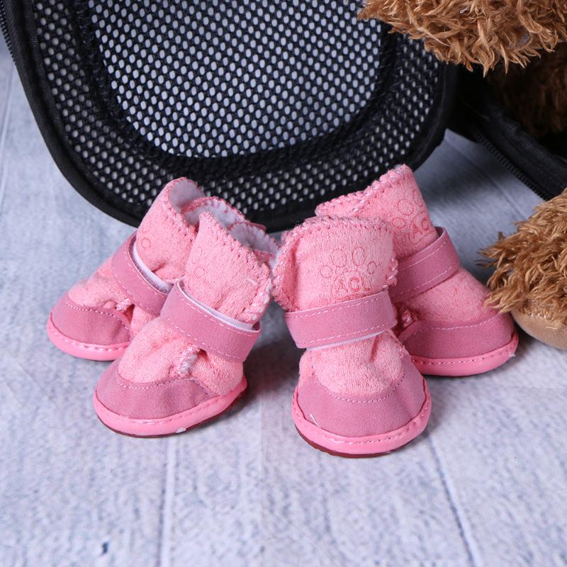 Thick Snow Pet Shoes Dogs Chihuahua Animal Warming Shoes Plush Winter Pets Puppy Cats Warm Boots