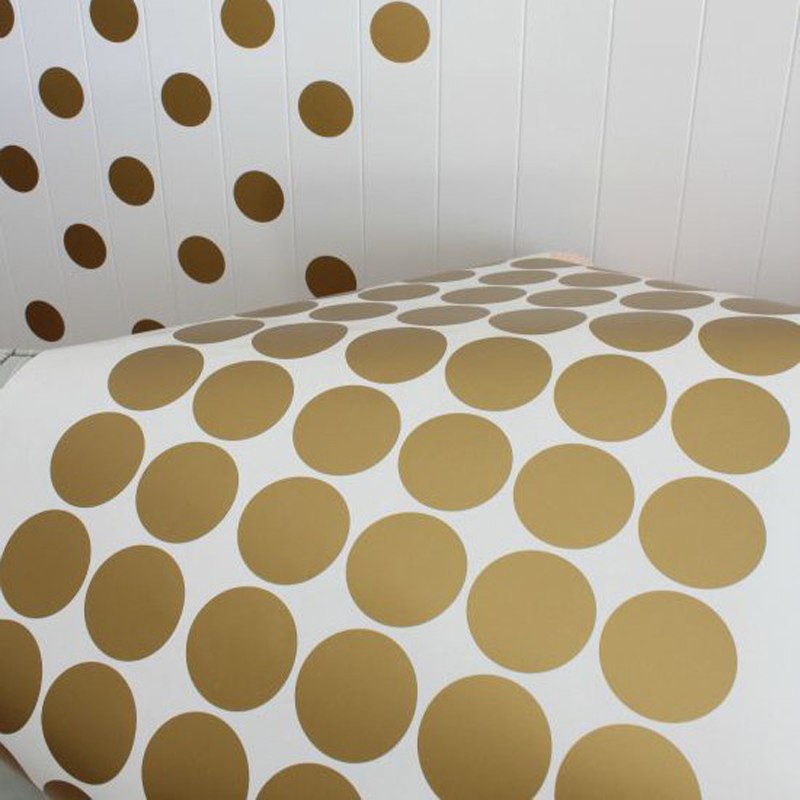 Gold polka Dots Wall Sticker Wall Art Decals Removable Kids Children Room home decoration Golden DIY Dot Stickers Home Decor