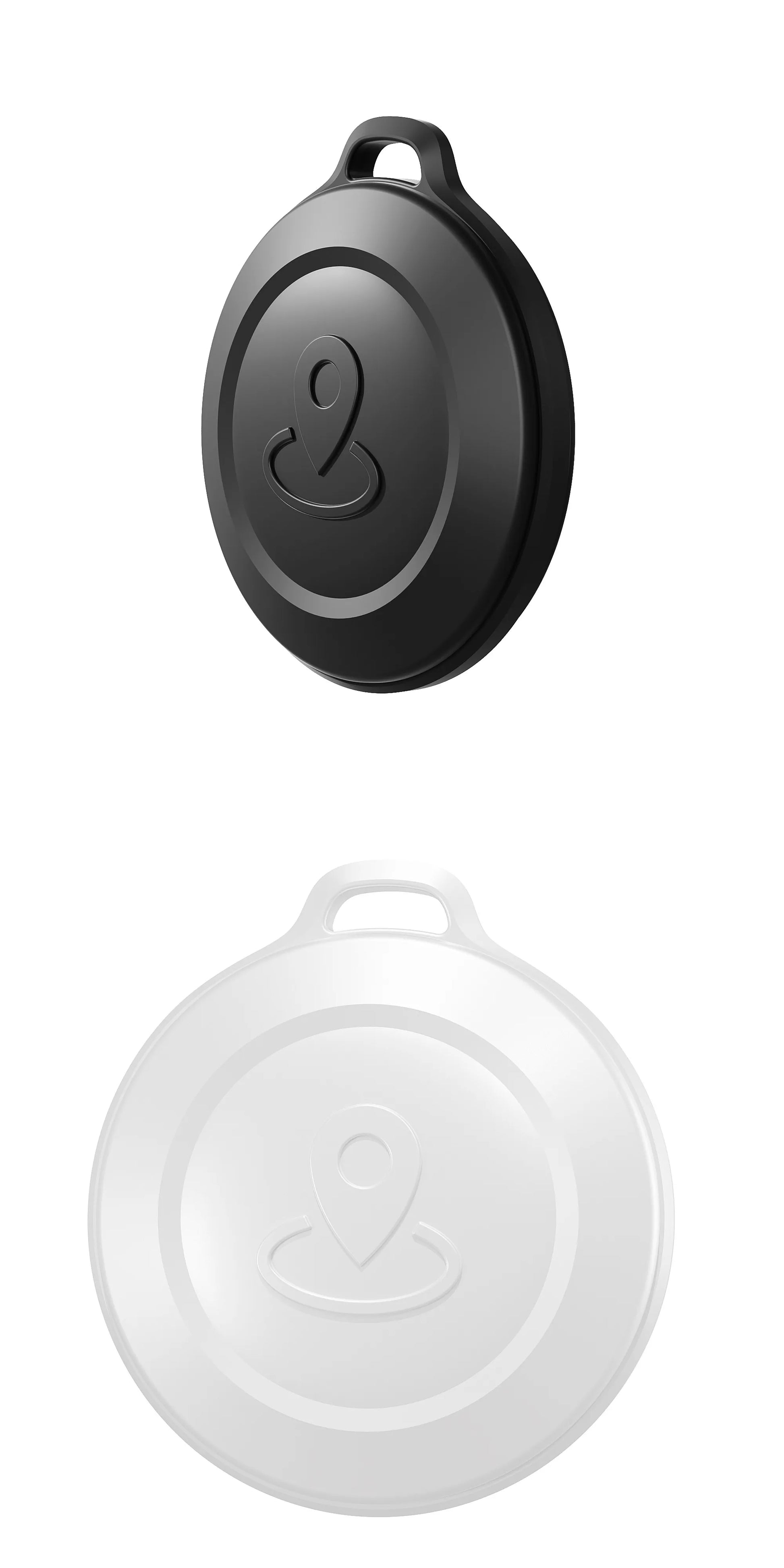Key finder GPS Mini Tracker attached to a keychain, providing easy tracking of personal items